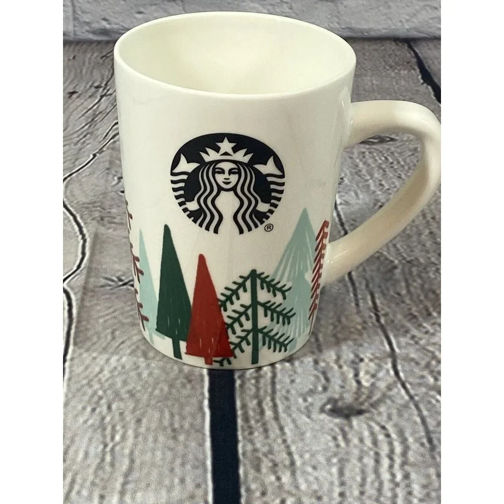 Starbucks 14‎ oz 2019 Logo Siren Mermaid Holiday Christmas Tree Coffee Tea Mug